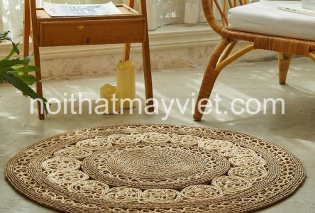 Thảm Cói Trang Trí Điểm Nhấn Tự Nhiên Cho Không Gian Sống